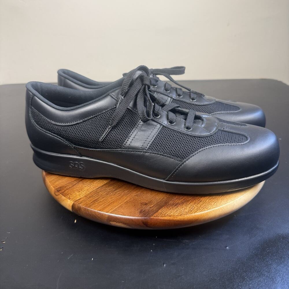 SAS Men's Shoes Journey Mesh Black 12 S Comfort Lace Up Athletic Sneaker NWOB